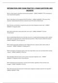 INTEGRATION CORE EXAM PRACTICE 1 EXAM QUESTIONS AND ANSWERS