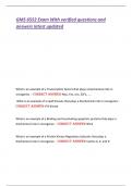 GMS 6552 Exam With verified questions and answers latest updated