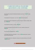 CADUCEUS FINAL EXAM 2025 QUESTIONS AND ANSWERS