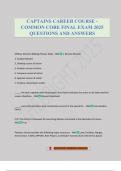 CAPTAINS CAREER COURSE - COMMON CORE FINAL EXAM 2025 QUESTIONS AND ANSWERS