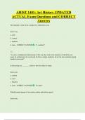 AHIST 1401 Bundled Exam Questions WITH  CORRECT Answers
