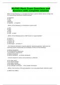 MLPAO Mock Exam 2023 Questions and Answers with complete solution