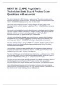 MENT 56&colon; &lpar;CAPT&rpar; Psychiatric Technician State Board Review Exam Questions with Answers