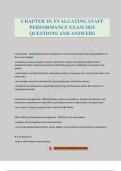 CHAPTER 19&colon; EVALUATING STAFF PERFORMANCE EXAM 2025 QUESTIONS AND ANSWERS