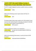 AAOS EMT Eleventh Edition Section 1 Preparatory Exam Questions And Answers&period;docx