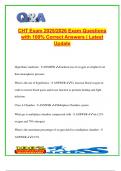 CHT Exam Prep 2025&sol;2026 &ndash; 300&plus; Hyperbaric Oxygen Therapy&comma; Chamber Operations&comma; Gas Laws&comma; and Decompression Sickness Questions with Complete Correct Answers