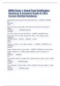 OMSA Exam 1 Actual Final Certification  Questions & Answers&vert; Grade A&vert; 100&percnt; Correct &lpar;Verified Solutions&rpar;