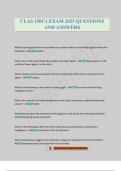 CLAS 150C1 EXAM 2025 QUESTIONS AND ANSWERS