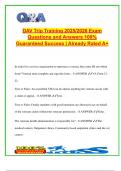 DAV Trip Training Exam Prep 2025&sol;2026 &ndash; 200&plus; VA Forms&comma; VSO Roles&comma; Claims Processing&comma; CFR References&comma; and Benefits Procedures Questions with Verified Answers