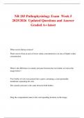 NR 283 Pathophysiology Exam  Week 5  2025&sol;2026  Updated Questions and Answer Graded A&plus; latest