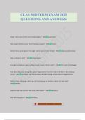 CLAS MIDTERM EXAM 2025 QUESTIONS AND ANSWERS