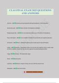 CLAS FINAL EXAM 2025 QUESTIONS AND ANSWERS