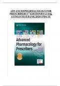 Advanced Pharmacology for Prescribers 1st Edition Luu Kayingo Test Bank ISBN&colon;9780826195463&vert;Complete Guide A&plus;