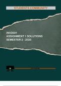 INV2601 Assignment 1 &lpar;COMPLETE QUESTIONS & ANSWERS&rpar; SEMESTER 2 2025 - DUE 26 AUGUST 2025