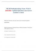 NR 283 Pathophysiology Exam  Week 6  2025&sol;2026  Updated Questions and Answer Graded A&plus; latest