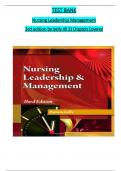 Test Bank - Nursing Leadership & Management, 3rd Edition By Patricia Kelly, All 31 Chapters Covered, Verified Latest Edition