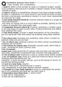 Qualitative Analysis Final Exam - Case Studies and Comparisons 