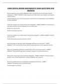 IOWA DENTAL BOARD RADIOGRAPHY EXAM QUESTIONS AND ANSWERS