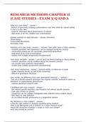 RESEARCH METHODS CHAPTER 11 &lpar;CASE STUDIES - EXAM 3&rpar; Q AND A