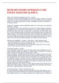DUNLOP LIVERY ANTIQUES CASE STUDY ANALYSIS Q AND A