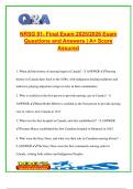 NRSG 91 Final Exam 2025&sol;2026 &ndash; 200&plus; Verified Questions & Answers on Canadian Nursing History&comma; Ethics&comma; Documentation&comma; Cultural Competence&comma; Leadership&comma; and the Nursing Process