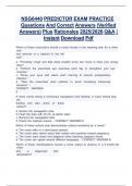 NSG6440 PREDICTOR EXAM PRACTICE  Questions And Correct Answers &lpar;Verified Answers&rpar; Plus Rationales 2025&sol;2026 Q&A &vert; Instant Download Pdf