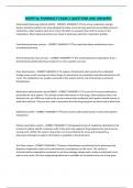 HOSPITAL PHARMACY EXAM 2 QUESTIONS AND ANSWERS