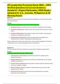 ATI Leadership Proctored Exam 2025 &ndash; 100&percnt; Verified Questions & Correct Answers &vert; Graded A&plus; &vert; Expert Rationales &vert; NGN Ready &vert; Updated for U&period;S&period;&comma; Canada&comma; Philippines & UK Nursing Exams