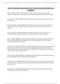 EVENT PLANNING FINAL EXAM STUDY GUIDE EXAM QUESTIONSND ANS AWERS