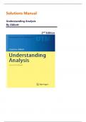 Solutions Manual for Understanding Analysis &lpar;2nd Edition&comma; 2015&rpar; by Abbott &vert; Verified Complete Chapters