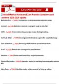  Clinical Medical Assistant Exam Practice Questions and answers 2025-2026 update 