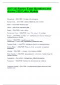 AVIT 323 Review Exam Questions and Answer 2025 Latest Update 