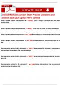  Clinical Medical Assistant Exam Practice Questions and answers 2025-2026 update 100&percnt; verified 