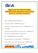 Veteran Service Representative 2025&sol;2026 &ndash; 150&plus; Verified Exam Questions & Answers &vert; VA Claims Processing&comma; Disability Compensation&comma; Service Connection&comma; Appeals&comma; Forms & Medical Evidence