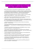 Certified Professional Food Safety &lpar;CP-FS&rpar; Exam Latest Update Actual Questions and Answers with complete solutions