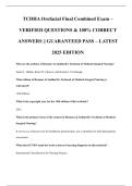 TCDHA Orofacial Final Combined Exam &ndash;  VERIFIED QUESTIONS & 100&percnt; CORRECT  ANSWERS &vert;&vert; GUARANTEED PASS &ndash; LATEST  2025 EDITION 