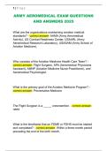 ARMY AEROMEDICAL EXAM QUESTIONS  AND ANSWERS 2025