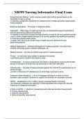 NR599 Nursing Informatics Final Exam Questions And Correct Detailed Answers &lpar;Verified Answers&rpar; &vert;Already Graded A&plus;&vert;&vert;Brand New Version&excl;&excl;