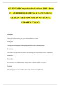 ATI RN VATI Comprehensive Predictor 2019 &ndash; Form C &ndash; VERIFIED QUESTIONS & RATIONALES &vert;&vert; GUARANTEED PASS FOR RN STUDENTS &ndash; UPDATED FOR 2025