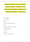 Essentials of Human Anatomy & Physiology &ndash; Marieb 11th Edition &ndash; COMPLETE TEST BANK WITH VERIFIED ANSWERS &vert;&vert; FULL CHAPTER COVERAGE &ndash; 2025 UPDATE
