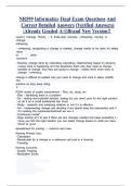NR599 Informatics Final Exam Questions And Correct Detailed Answers &lpar;Verified Answers&rpar; &vert;Already Graded A&plus;&vert;&vert;Brand New Version&excl;&excl;