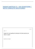 NASAR SARTECH II &vert; 184 QUESTIONS &vert; WITH COMPLETE SOLUTIONS&excl;&excl;