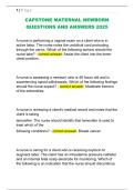 CAPSTONE MATERNAL NEWBORN  QUESTIONS AND ANSWERS 2025 