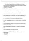 GENERAL SURVEY EXAM QUESTIONS AND ANSWERS