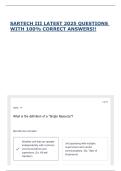 SARTECH III LATEST 2025 QUESTIONS WITH 100&percnt; CORRECT ANSWERS&excl;&excl;