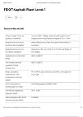 FDOT Asphalt Plant Level 1 Questions and Answers Best rated A&plus; Guaranteed Success Latest Update