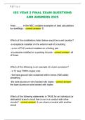 IEC YEAR 2 FINAL EXAM QUESTIONS  AND ANSWERS 2025 