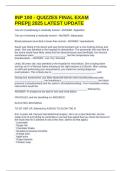 INP 100 - QUIZZES FINAL EXAM PREP&vert;&vert; 2025 LATEST UPDATE
