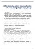 NR565 Pharmacology Midterm Study Guide Questions And Correct Detailed Answers &lpar;Verified Answers&rpar; &vert;Already Graded A&plus;&vert;&vert;Brand New Version&excl;&excl;