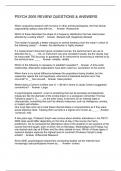 PSYCH 2005 REVIEW QUESTIONS & ANSWERS